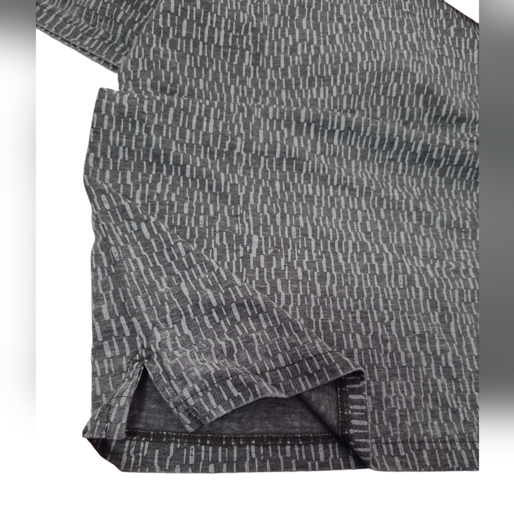 Indigo Star Norman Knit Burnout Polo Botanical Print Heather Black Shirt Small - Picture 5 of 9